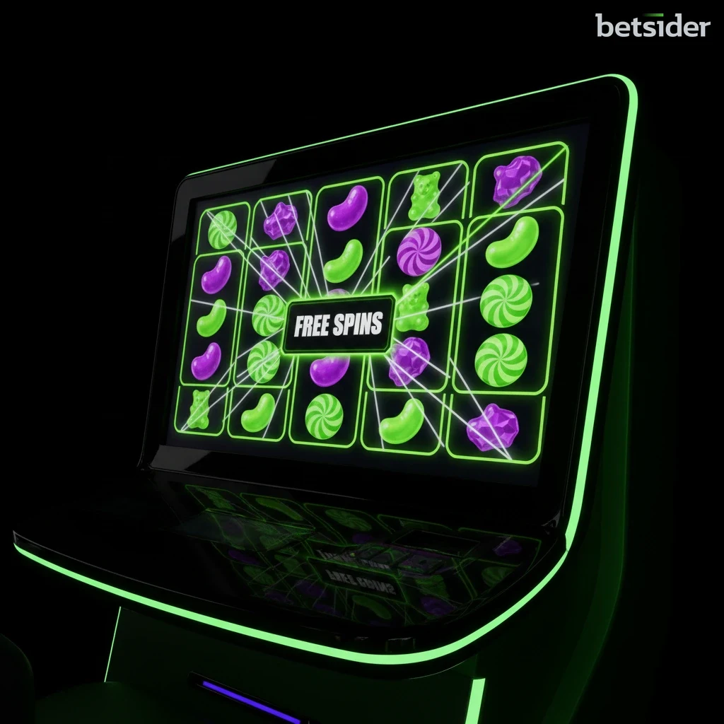 A slot game set in the North American desert at sunset, with reels featuring animals like wolves and buffalo.