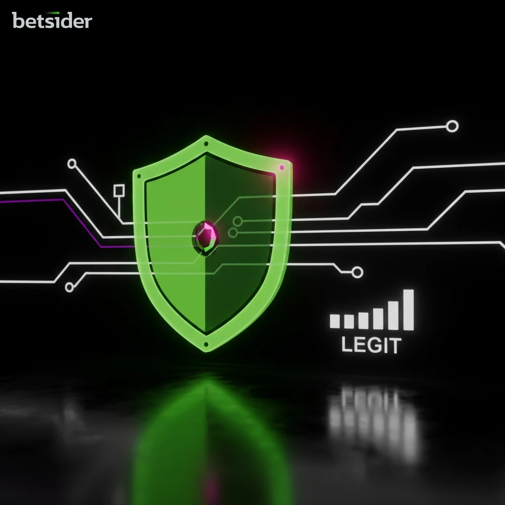 A graphic showing the Betsider official gaming license and regulatory body logo.