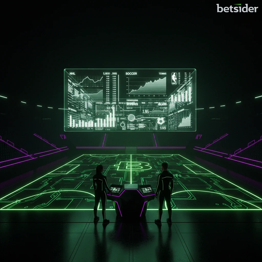 The Betsider sportsbook screen showing a wide range of sports including hockey, basketball, and soccer.
