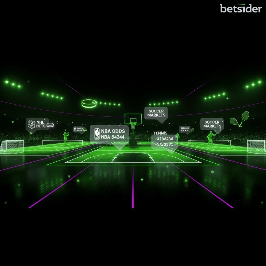 A close-up of the Betsider live betting interface for a basketball game, with odds changing in real time.